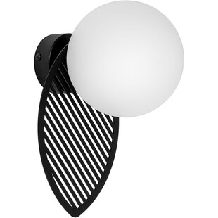 Kinkiet dekoracyjny szklana kula Fyllo biało-czarny marki Ummo