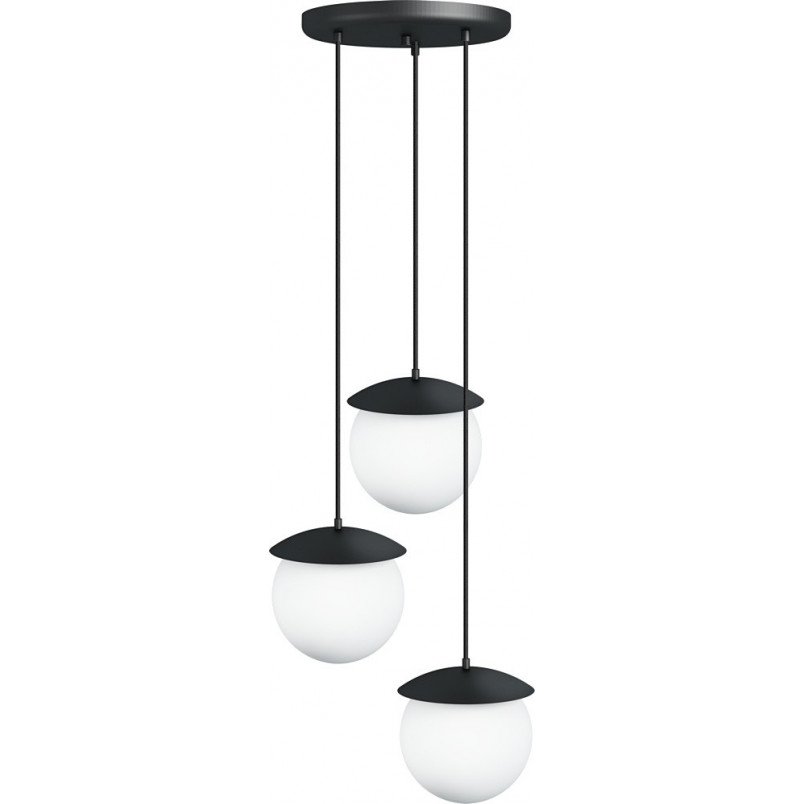 Lampa wisząca 3 szklane kule Kuul 30 biało-czarna marki Ummo