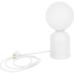 Lampa stołowa szklana kula Luoti biała marki Ummo