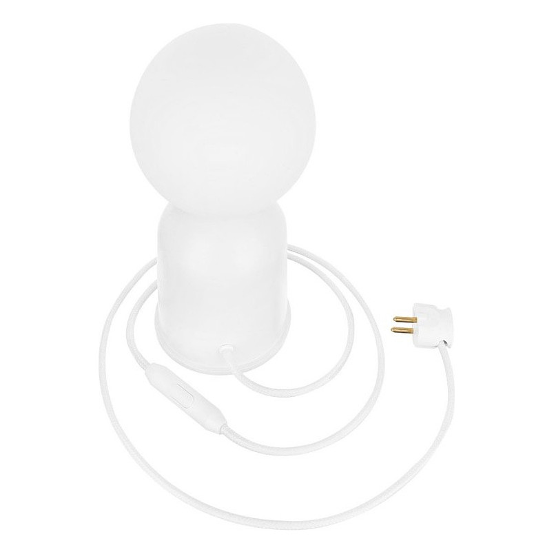 Lampa stołowa szklana kula Luoti biała marki Ummo