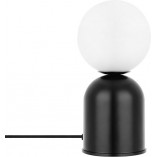 Lampa stołowa szklana kula Luoti biało-czarna marki Ummo