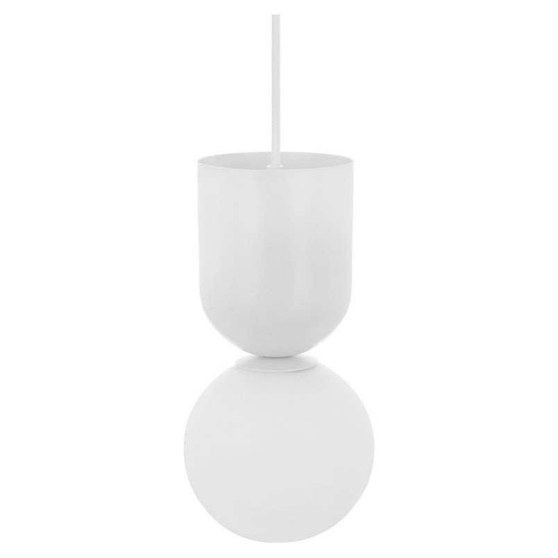 Lampa wisząca szklana kula Luoti 15 biała marki Ummo