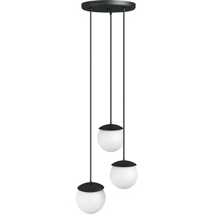 Lampa wisząca 3 szklane kule Kuul F biało-czarna marki Ummo