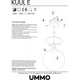 Lampa wisząca szklana kula Kuul 30 biało-czarna marki Ummo