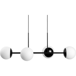 Lampa wisząca szklane kule Kop 120 biało-czarna marki Ummo