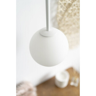Lampa wisząca szklana kula Gladio 15 biała marki Ummo
