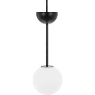 Lampa wisząca szklana kula Gladio 15 biało-czarna marki Ummo