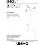 Lampa wisząca loft Enkel 17 biała marki Ummo