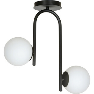 Lampa sufitowa kule szklane Kalf II biało-czarna marki Emibig