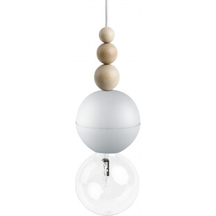 Lampa wisząca żarówka na kablu Loft Bala biały / biały bez Kolorowe kable