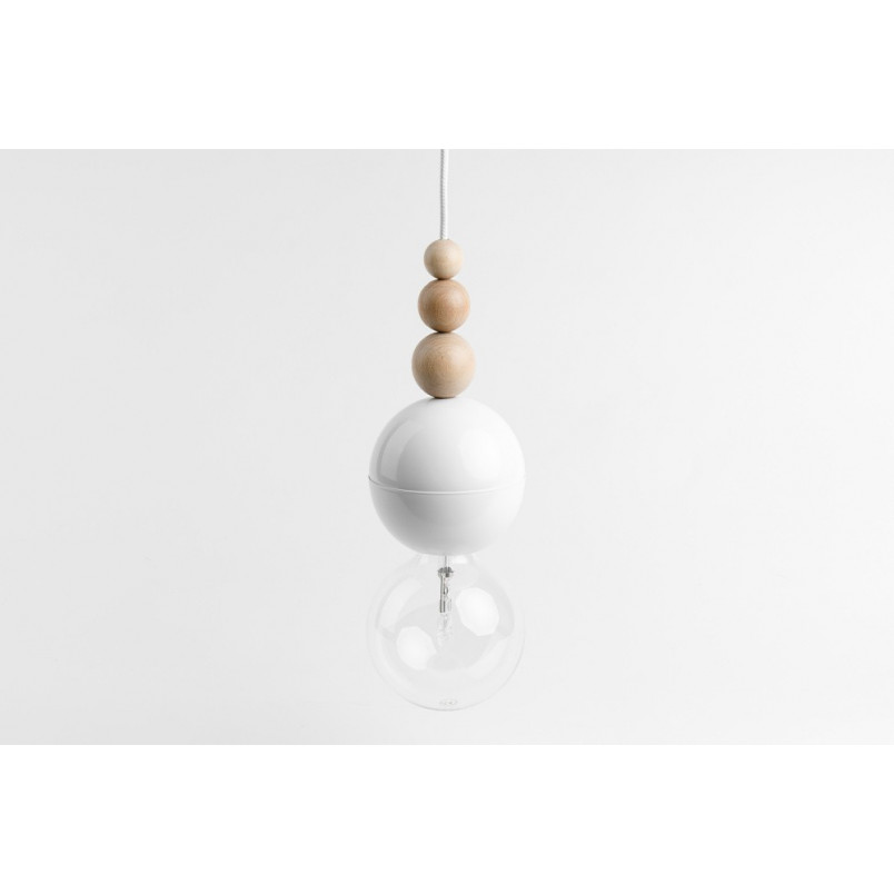 Lampa wisząca żarówka na kablu Loft Bala biały / biały bez Kolorowe kable