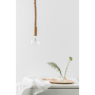 Lampa marynistyczna wisząca żarówka na sznurze Loft Ari biała Kolorowe kable