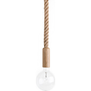 Lampa marynistyczna wisząca żarówka na sznurze Loft Ari czarna Kolorowe kable