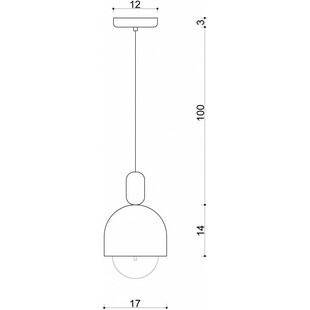 Lampa wisząca skandynawska Loft Ovoi 17cm biała perła Kolorowe kable