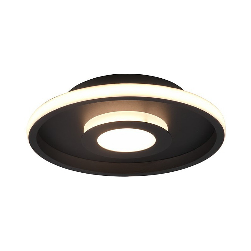 Plafon łazienkowy nowoczesny Ascari LED 30cm czarny Trio