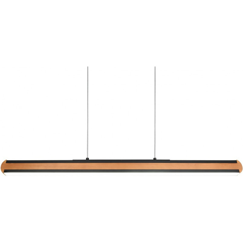 Lampa wisząca drewniana Deacon LED 110cm czarny mat Trio