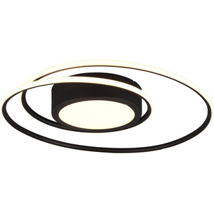 Plafon nowoczesny z pilotem Yava LED 60cm czarny Trio
