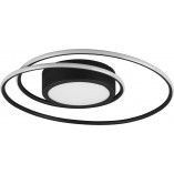 Plafon nowoczesny z pilotem Yava LED 60cm czarny Trio