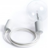 Lampa wisząca żarówka na kablu Loft Metal Line 4cm biały bez Kolorowe kable