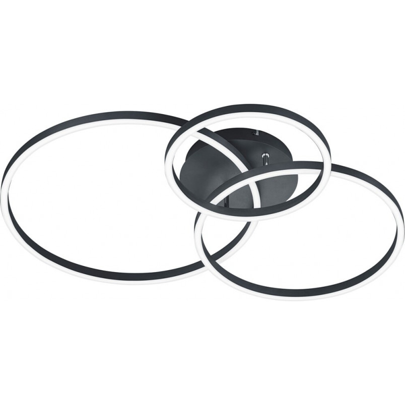 Plafon nowoczesny ze ściemniaczem Winona LED 78cm czarny Trio