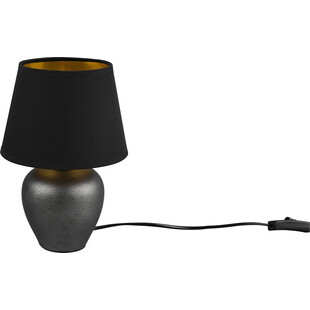 Lampa stołowa ceramiczna Abby 26cm czarny / złoty Reality