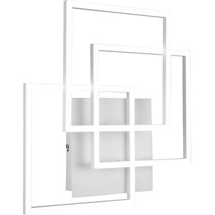 Plafon kwadratowy z pilotem i ściemniaczem Mobile LED 39cm biały Reality