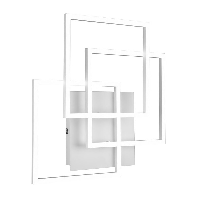 Plafon kwadratowy z pilotem i ściemniaczem Mobile LED 39cm biały Reality