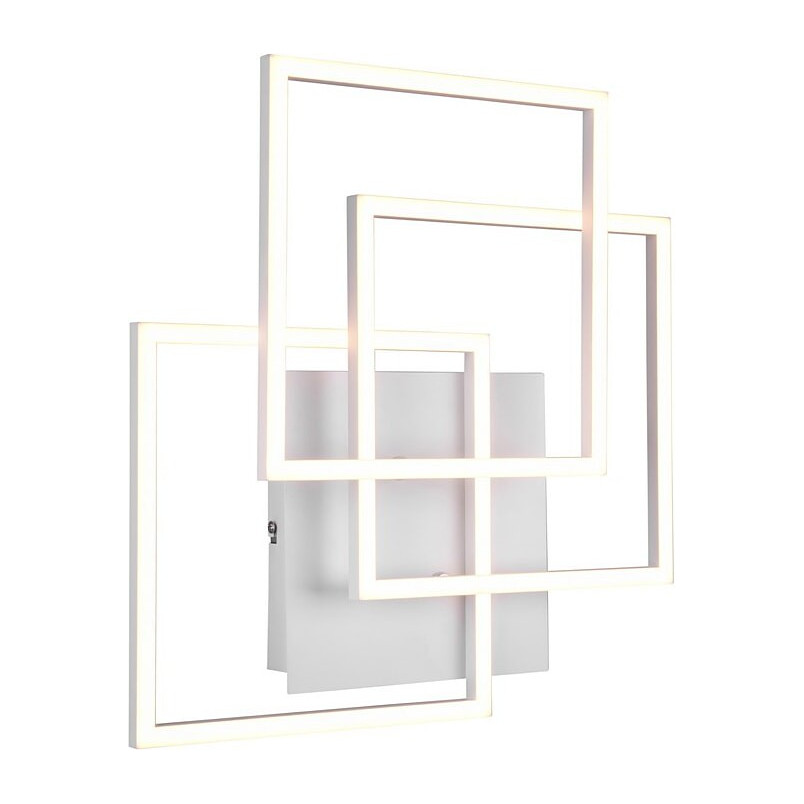 Plafon kwadratowy z pilotem i ściemniaczem Mobile LED 39cm biały Reality