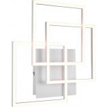 Plafon kwadratowy z pilotem i ściemniaczem Mobile LED 39cm biały Reality