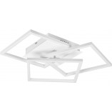Plafon kwadratowy z pilotem i ściemniaczem Mobile LED 39cm biały Reality