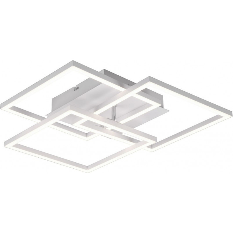 Plafon kwadratowy z pilotem i ściemniaczem Mobile LED 39cm biały Reality