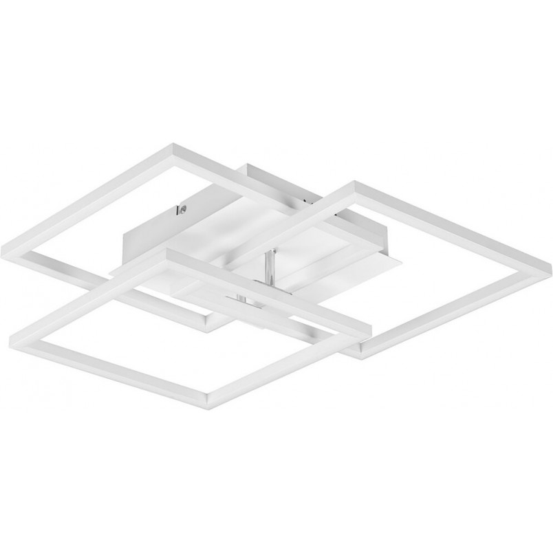 Plafon kwadratowy z pilotem i ściemniaczem Mobile LED 39cm biały Reality