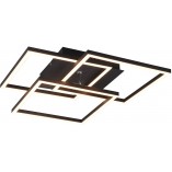 Plafon kwadratowy z pilotem i ściemniaczem Mobile LED 39cm czarny Reality