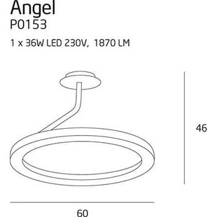 Lampa sufitowa okrągła Angel 60 LED Biała marki MaxLight