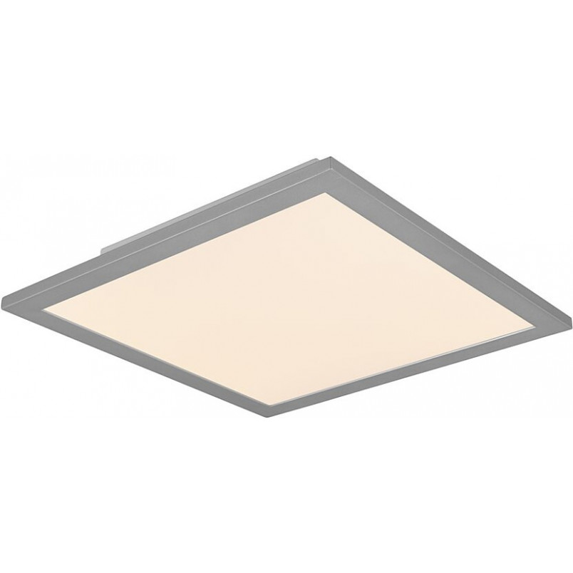 Plafon kwadratowy z pilotem i ściemniaczem Gamma LED 29x29cm tytanowy Reality