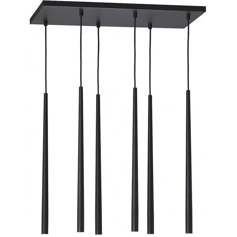 Lampa minimalistyczna wiszące tuby Piano VI 60vm czarna TK Lighting