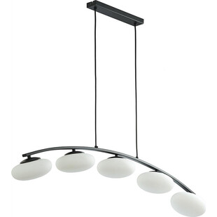 Lampa wisząca szklana nad stół Marika V 110cm biało-czarna TK Lighting