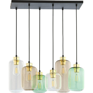 Lampa wisząca szklana nad stół Marco Green VI 66cm multikolor TK Lighting