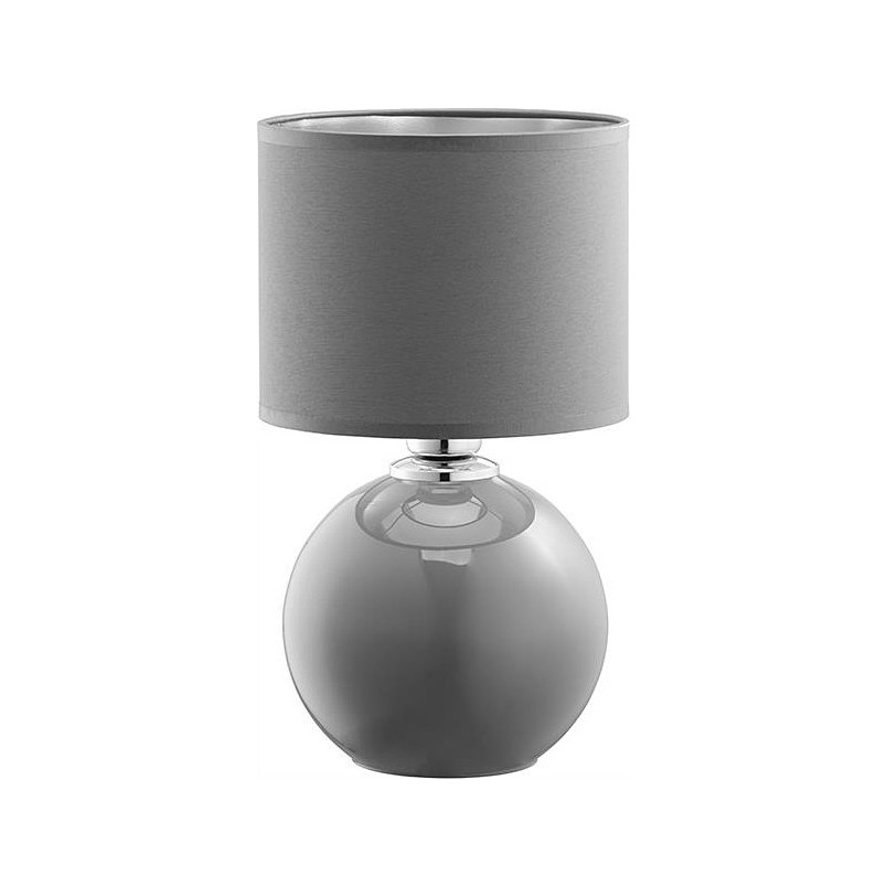 Lampa stołowa szklana z abażurem Palla Small szara TK Lighting