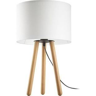 Lampa stołowa trójnóg z abażurem Tokyo buk / biały TK Lighting
