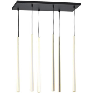 Lampa glamour wiszące tuby Piano VI 60cm złota TK Lighting