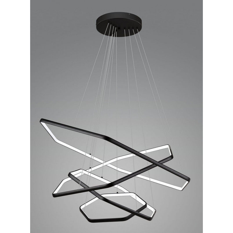 Lampa wisząca nowoczesna Gaspar LED 100cm czarna Auhilon