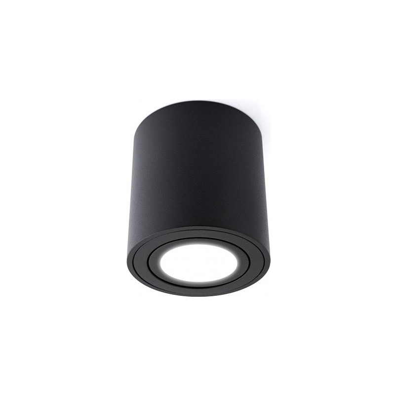 Lampa spot tuba Mini 8cm czarna Auhilon