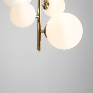 Lampa wisząca 4 szklane kule Bloom biało-złota marki Aldex
