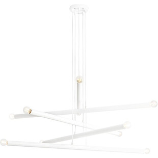 Lampa designerska wiszące tuby Tubo X 100cm biała Aldex