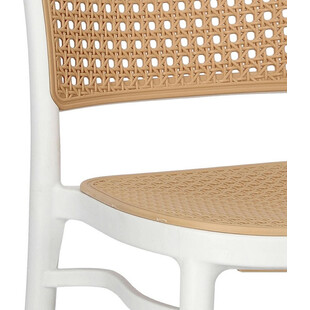 Krzesło z tworzywa boho Antonio białe Intesi