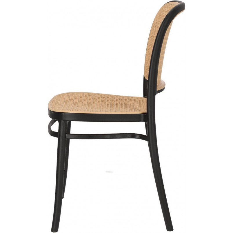 Krzesło z tworzywa boho Antonio czarne Intesi