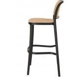 Krzesło barowe boho Antonio 75cm czarne Intesi