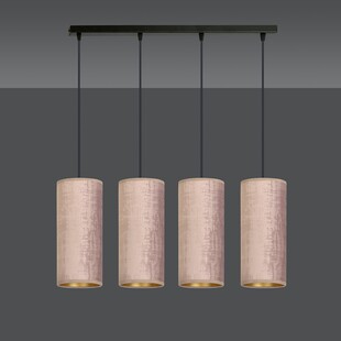 Lampa wiszące tuby na listwie Bente IV 65cm różowa Emibig