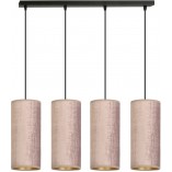 Lampa wiszące tuby na listwie Bente IV 65cm różowa Emibig